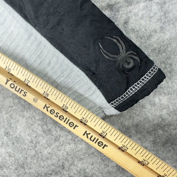 Spyder Active ProWeb Hoodie Mens L Gray & Black Striped Athletic Hood Full-Zip - Picture 9 of 9